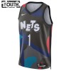 Maillot Basket Enfant Brooklyn Nets Mikal Bridges 2023-24 Nike City Edition Noir Swingman